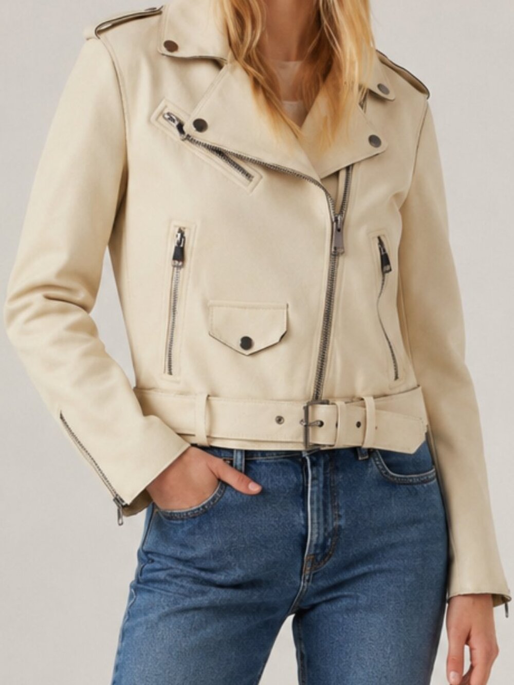 ZARA Faux suede motorcycle jacket. NWOT